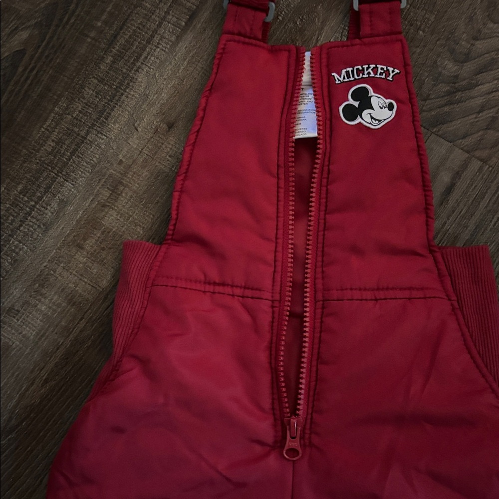 Kids ski overalls bibs Mickey Mouse